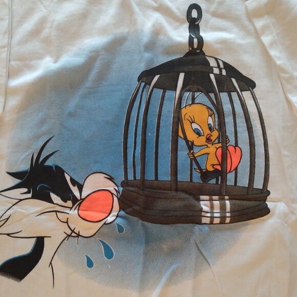 Tultex Other - Deadstock Vintage 90s Tweety Bird & Sylvester Warner Bros. Looney Tunes T-Shirt